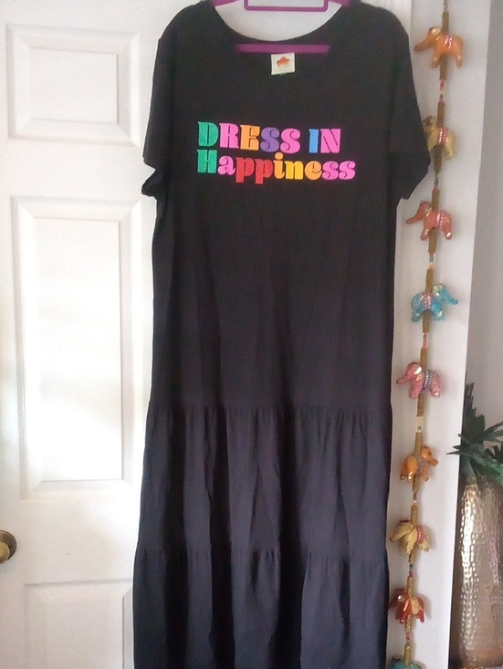 FARM Rio Dresses & Skirts - FARM RIO "Dress in Happiness" Black Tiered Dress